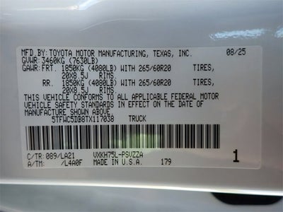 2026 Toyota Tundra i-FORCE MAX Tundra Platinum